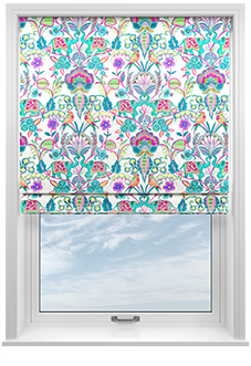 Bangalore Faux Silk, Turquoise - Roman Blind